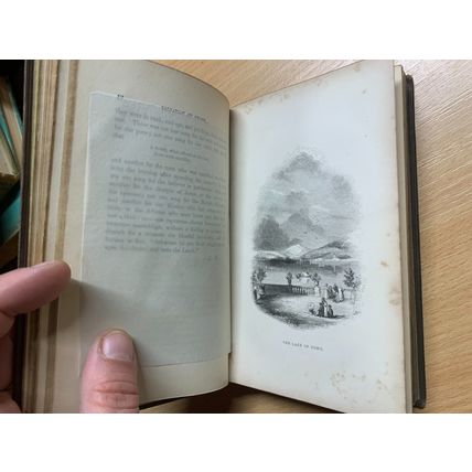 c1853 "COMPANION FOR LEISURE HOURS" ILLUSTRATED POETRY ANTIQUE BOOK (P3)
