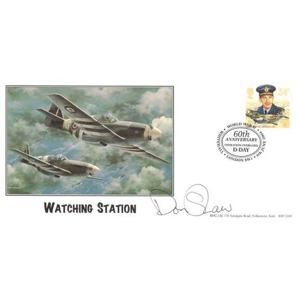 Don Shaw Watching Station P51 D-Day Bomber Pilot LTD TO 50 Hand Signed FDC
