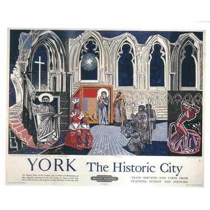 UK RAIL ADVERISING BRITISH RAILWAYS YORK HISTORIC CITY CARD NO 10171110