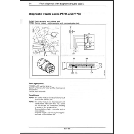 Saab 900 Automatic Clutch Sensonic Workshop Manual 1994 1997 199628721 PDF