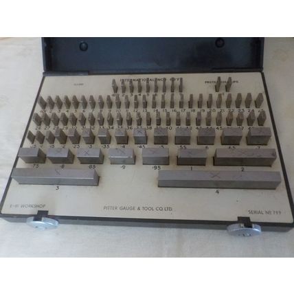 PVE Pitter Gauge & Tool E81 Slip Gauge Block Set Workshop Imperial In Box