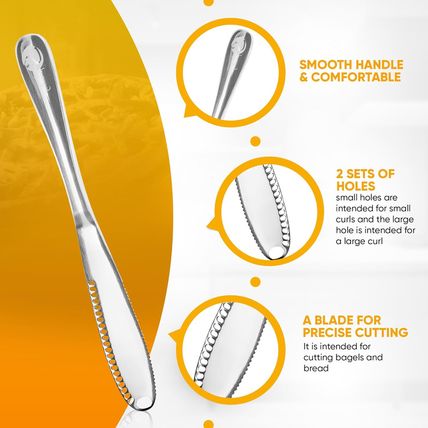 Stainless Steel Butter Spreader, Butter Knife - 3 in 1 Kitchen Gadgets (10 Set)