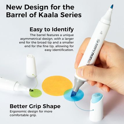 Ohuhu Alcohol Markers: 60 Colors Slim Broad and Fine Double Tipped Kaala Marker