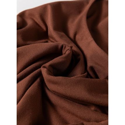 Coffee Solid Color U Neck Slim Fit Tank Top