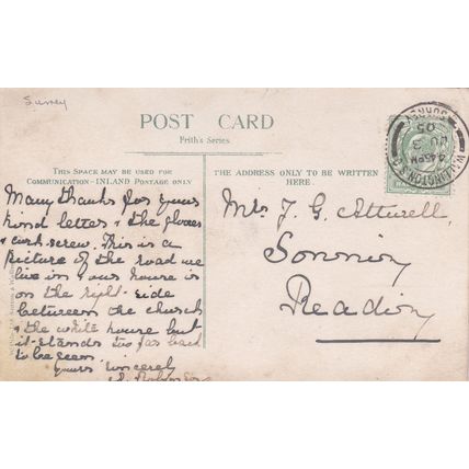 ED30 WALLINGTON - MANOR ROAD . PRINTED POSTCARD.