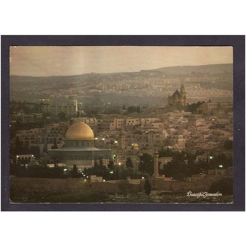 ISRAEL POSTCARD - VIEW OF THE OLD CITY OF JERUSALEM - UNUSED