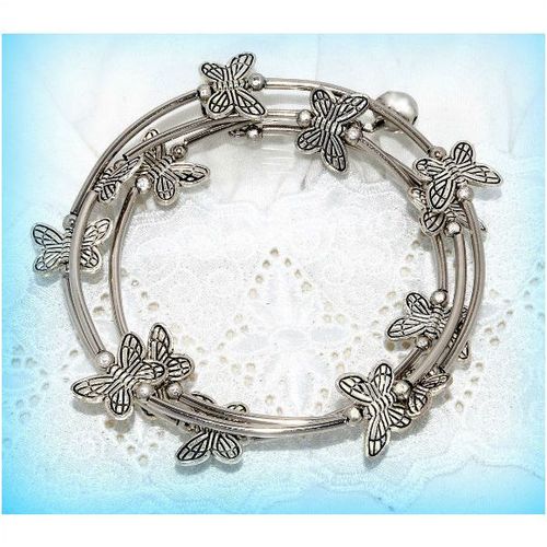Sale Tibetan Silver Hill Tribe Spiral Butterfly Bracelet Bangle Jewellery 970