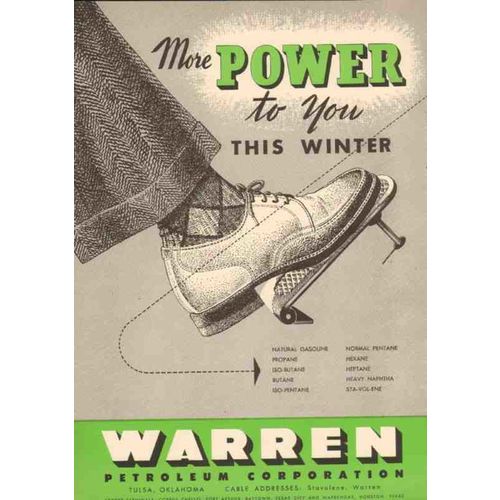 warren petroleum corp 1953 more power this winter gas oil vintage ad