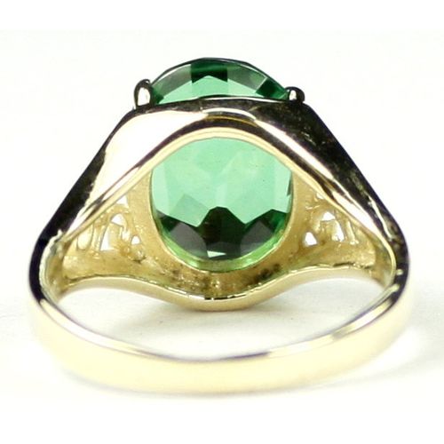 Russian Nanocrystal Emerald, 10KY Gold Ring, R057