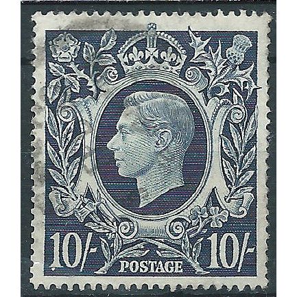 1939 SG478 10/- Dark Blue Good+/Fine Used .. .