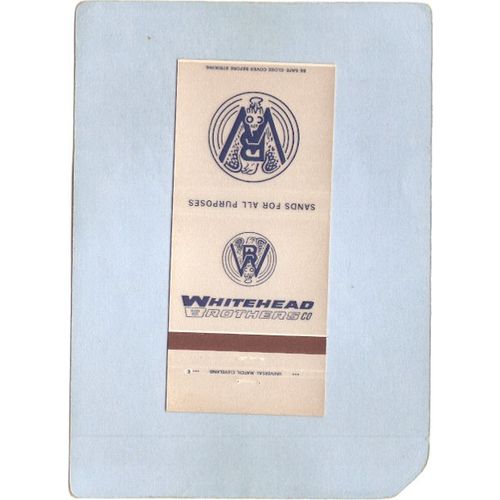 New Jersey Florham Park Matchcover Whitehead Brothers Co 60 Hanover Rd San~3468