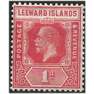 Leeward Islands 1921 SG60 1d Carmine-Red Mounted Mint . ..