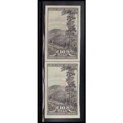 765 10c Smoky Moutains Very Fine MNH Hor Line Vert Pair Z2364