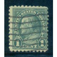 Used 581 1c Benjamin Franklin Average A16307