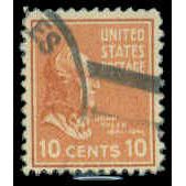 Used 815 10c John Tyler Just Clears M07951