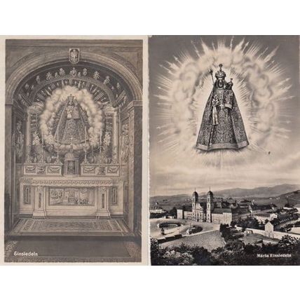 Einsledeln 2x Antique Postcard
