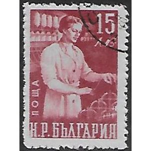 Mi 772: 15 L. brown-carmine Definitive Stamp: National Economy, line perf. 11½