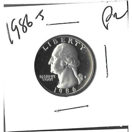 1986-S US Washington Quarter Proof