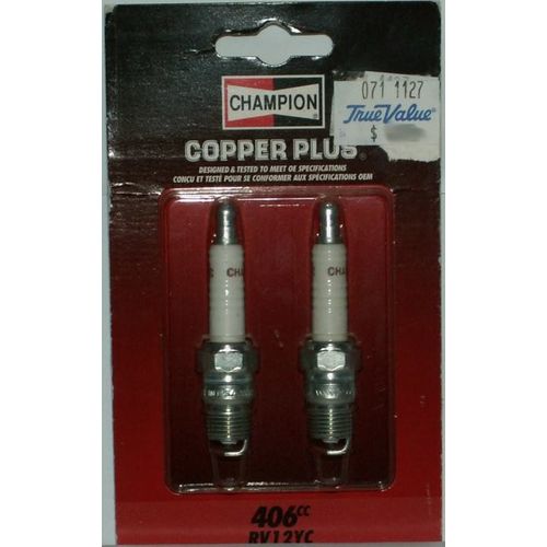 2 New Champion Spark Plugs RV12YC 406cc NIP 14mm Diameter 11.2mm Reach