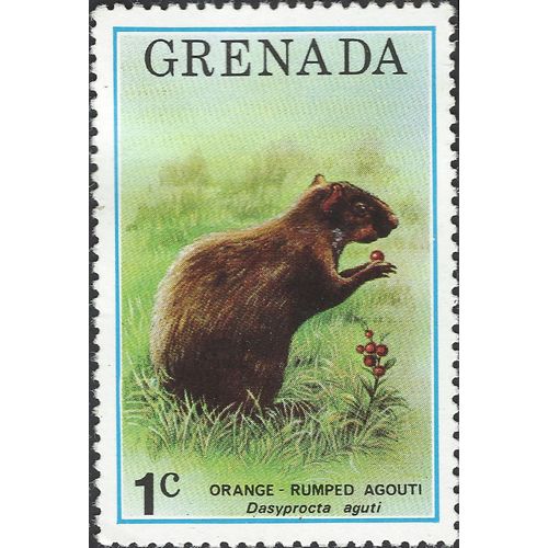 GRENADA, MAMMAL, Red-rumped agouti, blue 1976, 1c