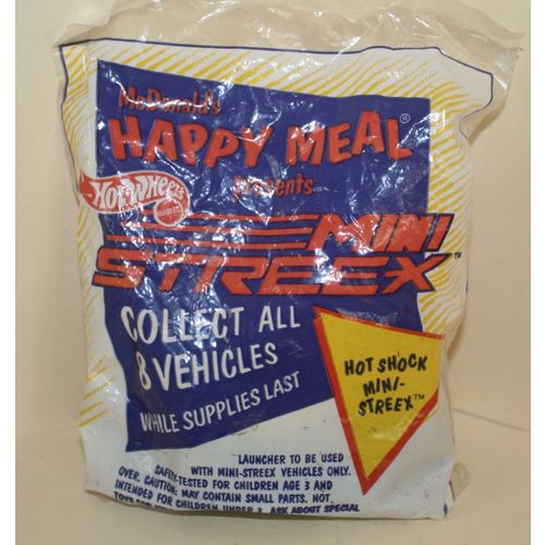 1992 McDonalds Hot Wheels Mini Streex Hot Shock Mint in Package