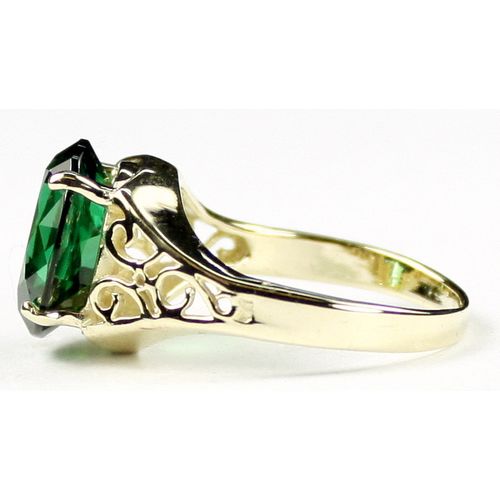 Russian Nanocrystal Emerald, 10KY Gold Ring, R057