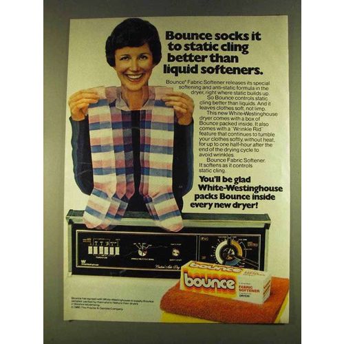 1980 Bounce Fabric Softener Ad - Socks it to Static