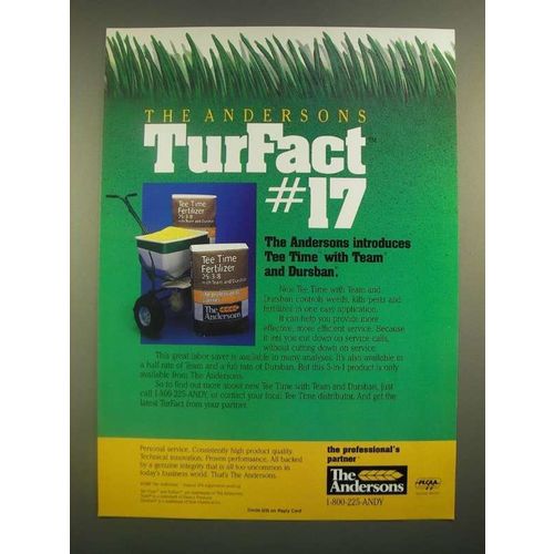 1988 The Andersons Tee Time Fertilizer Ad - TurFact #17