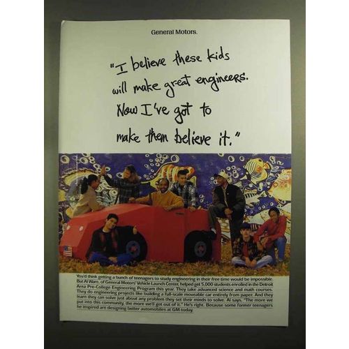 1995 General Motors Ad - Kids Will Make Great Engineers