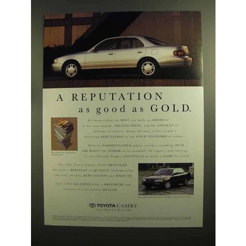 1995 Toyota Camry Ad - Reputation as Good as Gold
