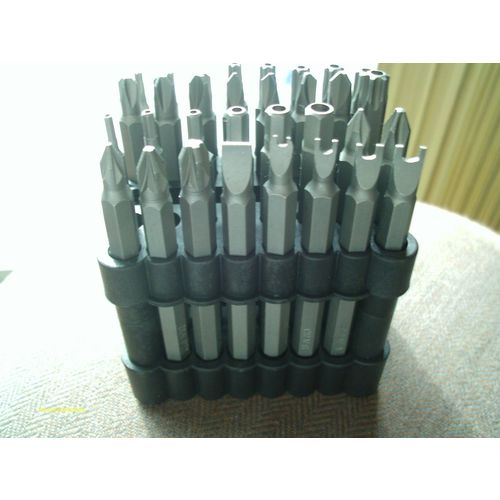 32 Piece 3 Inch Long Reach Security Bit Set Includes Plastic Storage Holder New