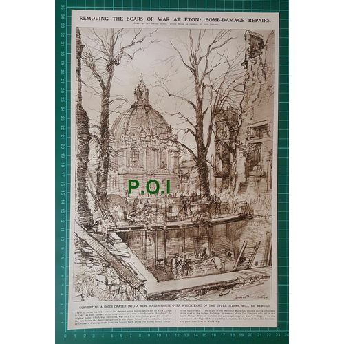 (X316) Eton College Bomb Crater Boiler House - 1948 Clip