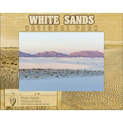 White Sands National Park Laser Engraved Wood Picture Frame Landscape (4 x 6)