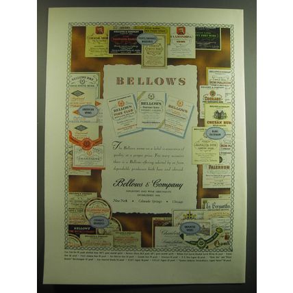 1948 Bellows & Company Liqueur Ad