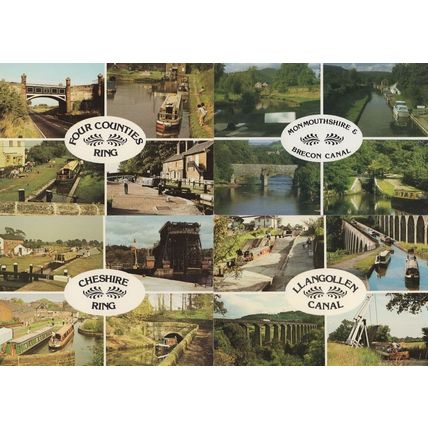 Stourport Monmouth Four Countries Welsh Canal Ring 4x Postcard s