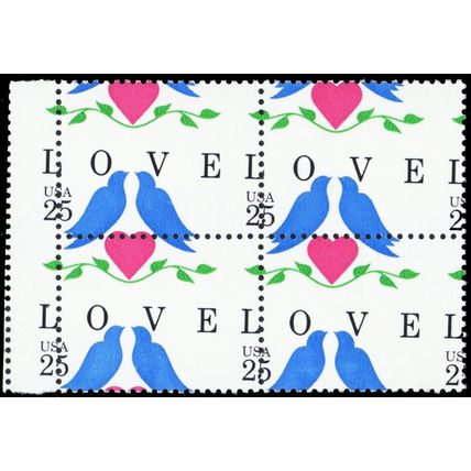 2440, MNH 25¢ Misperf Shift Freak Error Block With Gutter - Stuart Katz