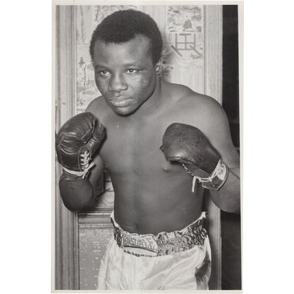 Unidentified African 1960s Boxer Old Boxing Publicity Photo