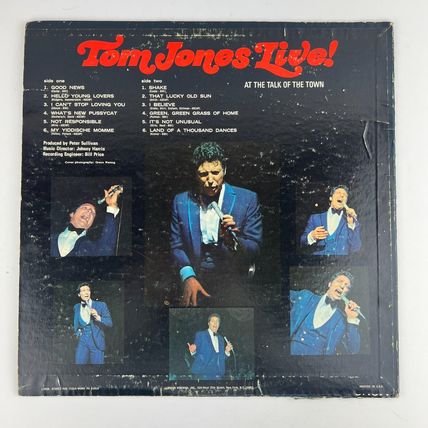 Tom Jones Live! At The Talk Of The Town Vinyl LP Record Album PAS-71014