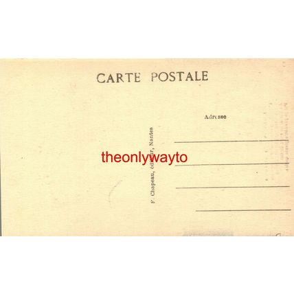 Nantes, La Cathedrale, France, 80 F Chapeau Postcard, 1920s