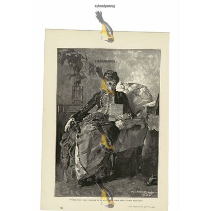 Sweet Words, Victorian Romantic Book Illustration (Print), 1886