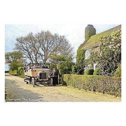 ptc4943 - Sussex - Charabanc HC-511 arrives at Hankham Tea Gardens - print 6x4