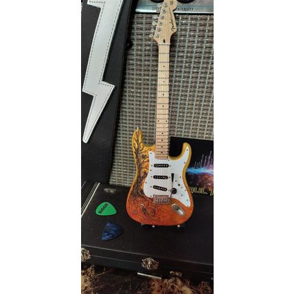 DAVID LOZEAU - Tree of Life Fender Strat 1:4 Scale Replica Guitar ~Axe Heaven~