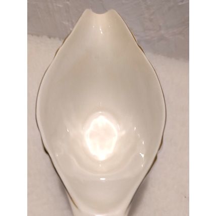 Edwin M Knowles Blossom Time Vtg 1940's Serving Gravy Boat & Dish - Chip Flaw