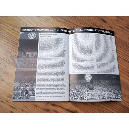 Highbury High Arsenal Fanzine Issue 57 - A decade of Dennis