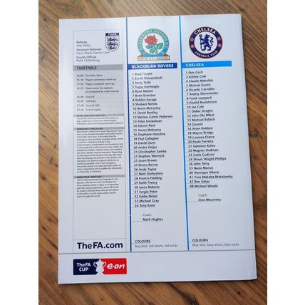 2007 FA Cup Semi Final Programme – Blackburn R vs Chelsea, Old Trafford