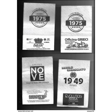 Tovagliolini da Caffè - Lotto 4 pezzi n. 04
