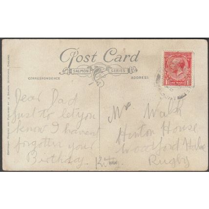 George Rankin - Horse - Birthday Greetings, 1928 - Salmon Postcard