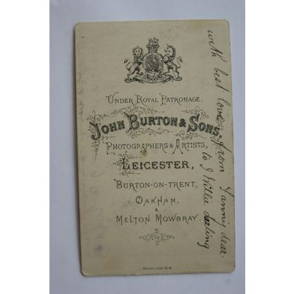 Carte-de-visite John Burton & Sons, Leicester - Fanny