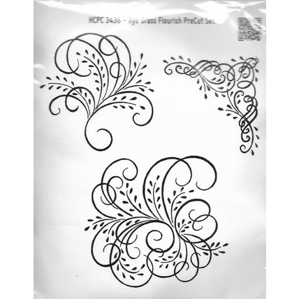 Heartfelt Creations. Rye Grass Flourish PreCut Stamp Set. Stamping Crafts