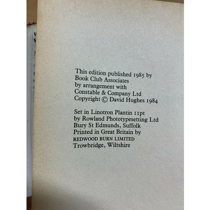 1985 DAVID HUGHES "THE PORK BUTCHER" FICTION HARDBACK BOOK (P4)
